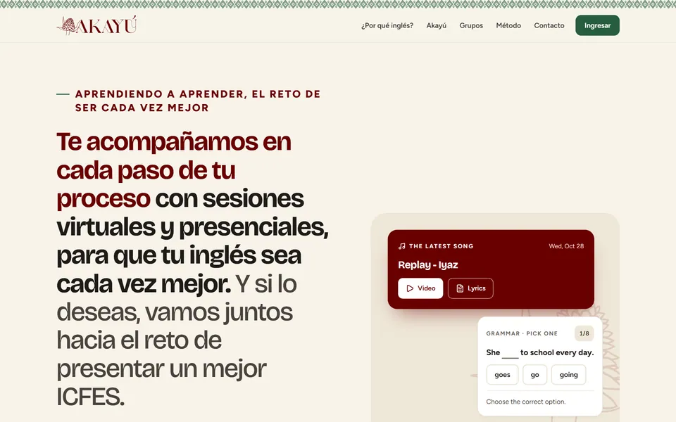 Captura del proyecto Akayú